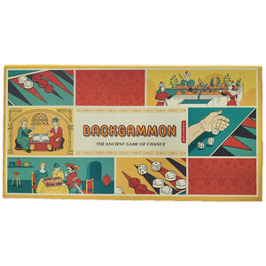 Backgammon Game by Kikkerland, The Ancient Game of Chance, 2 Player, Wood Pieces